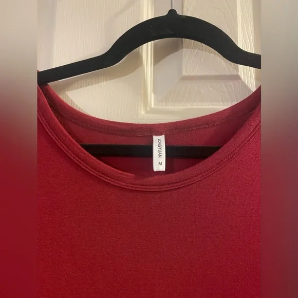 LONGYUAN Women's Short Sleeve Casual Dress with Pockets - Loose Fit - Picture 4 of 5